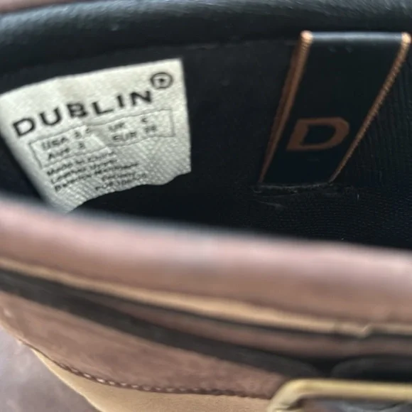 Dublin Estuary Western Cozy Cabin Brown Two Tone Leather Riding Boots Size 8.5 - Picture 3 of 7